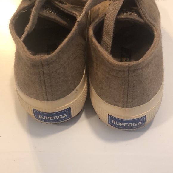 Superga sneakers Loro Piana cashmere sneakers in a mushroom taupe color 6 1/2 wn - Picture 4 of 10